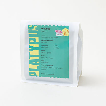 photo du paquet de café antonio de Platypus Torréfacteur