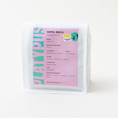 photo du paquet de café santa maria de Platypus Torréfacteur